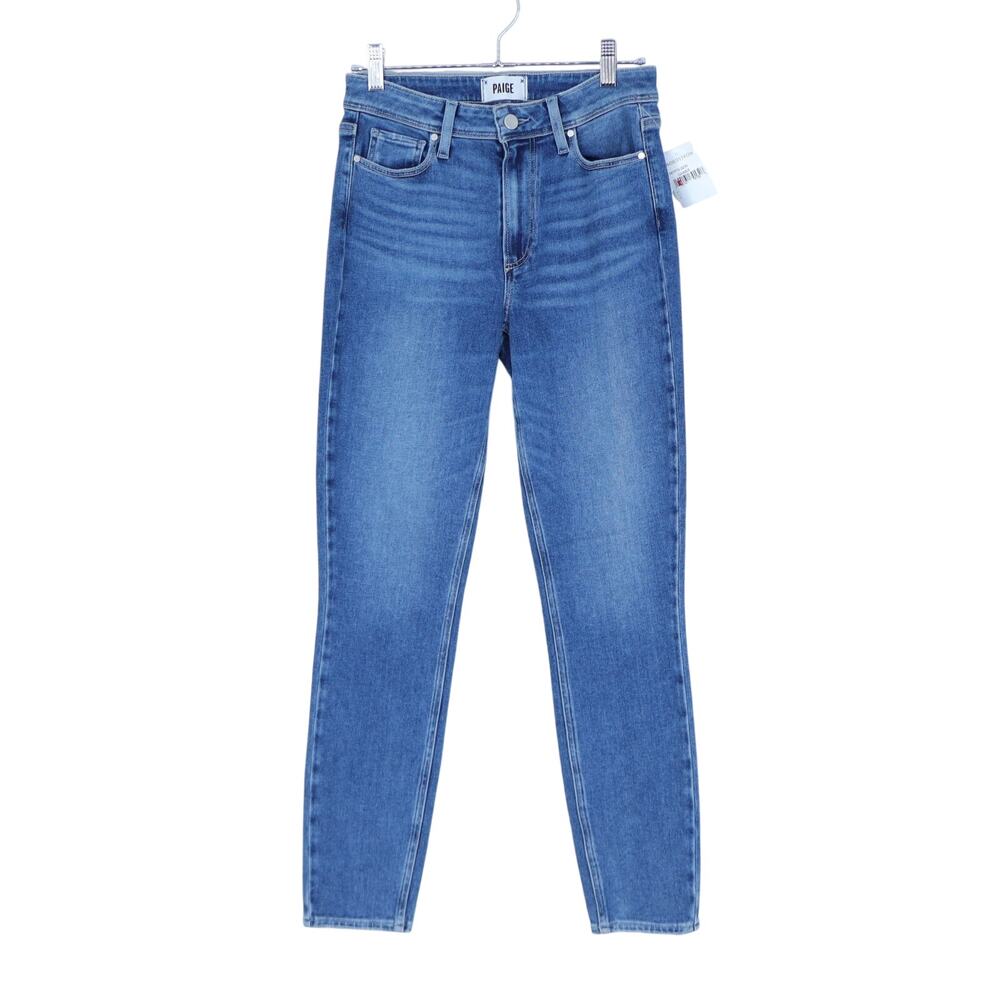 Paige Hoxton Ankle Skinny Jeans NWT Cabbie Blue Medium Wash Mid Rise Women's 27